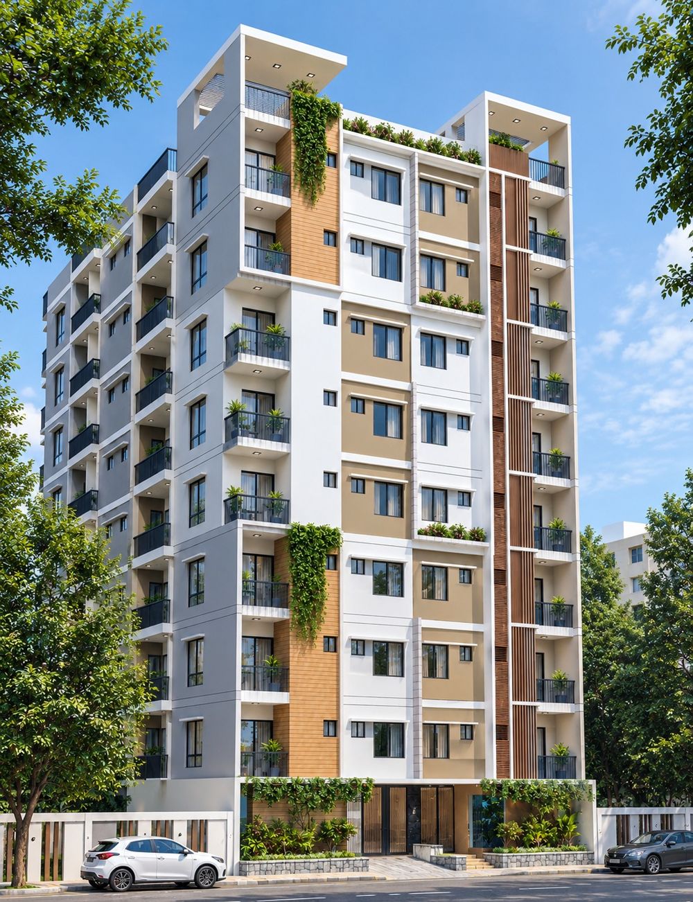 গ্রিন মডেল টাউনের প্রজেক্ট ভবন, দিনের দৃশ্য